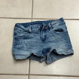 Justice Girls Kids Casual denim Jean shorts size‎ 8 regular